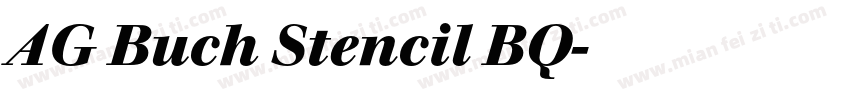 AG Buch Stencil BQ字体转换